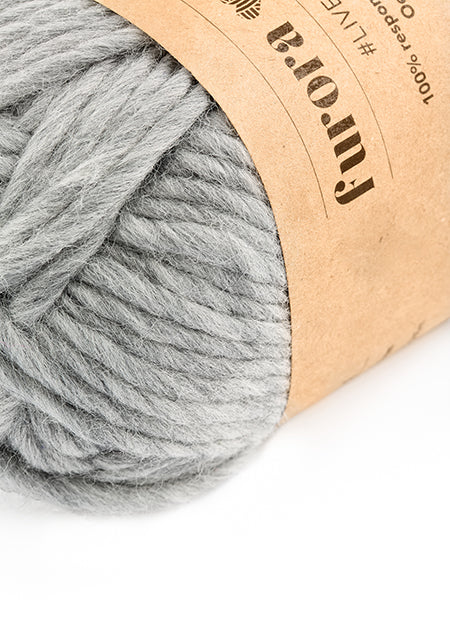 WEŁNA MERINO 100% MERRA szary 100g