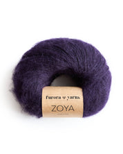 Włóczka merino, baby alpaka, bawełna ZOYA  50g bakłażan