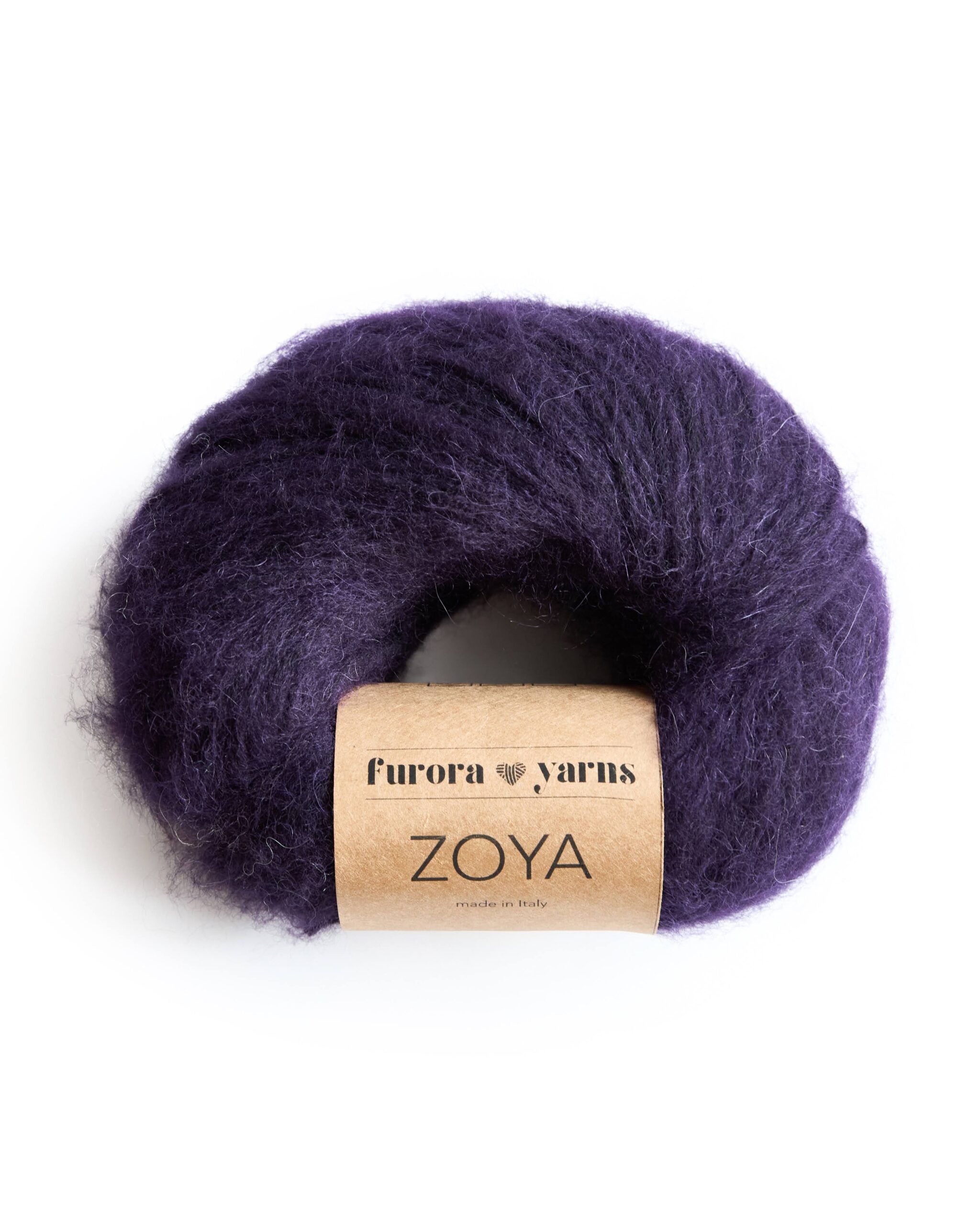 Włóczka merino, baby alpaka, bawełna ZOYA  50g bakłażan