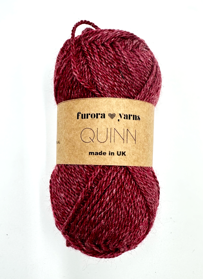 WEŁNA MERINO JEDWAB Quinn bordo 50g