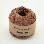 BURETTA 100% jedwab bourette 50g brąz