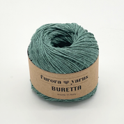 BURETTA 100% jedwab bourette 50g leśna zieleń