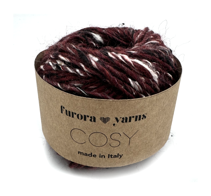 Włóczka alpaka jedwab COSY bordo 50g