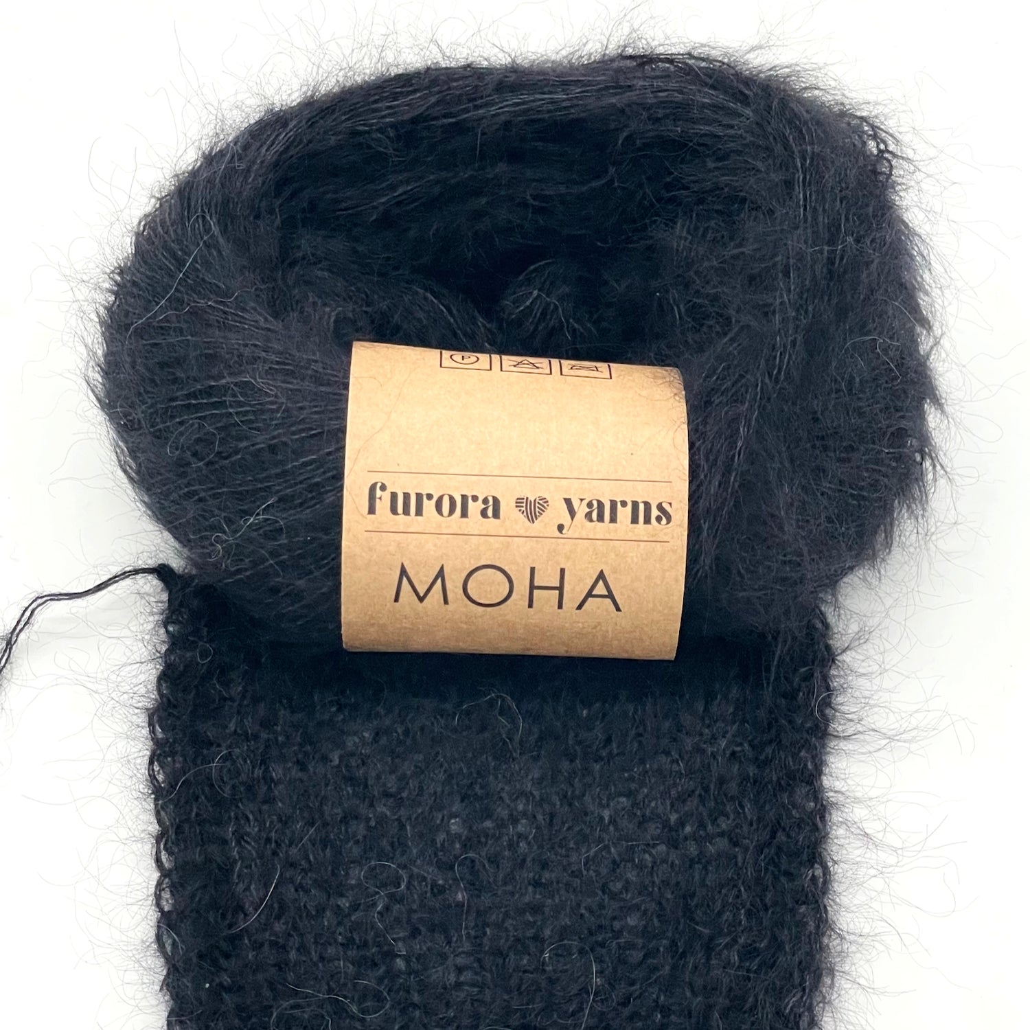 Włóczka super kid moher, jedwab MOHA 25g czarna dama