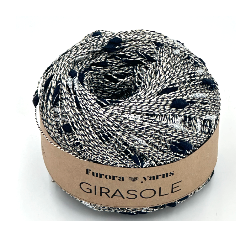 Włóczka GIRASOLE bawełna wiskoza  50g granat