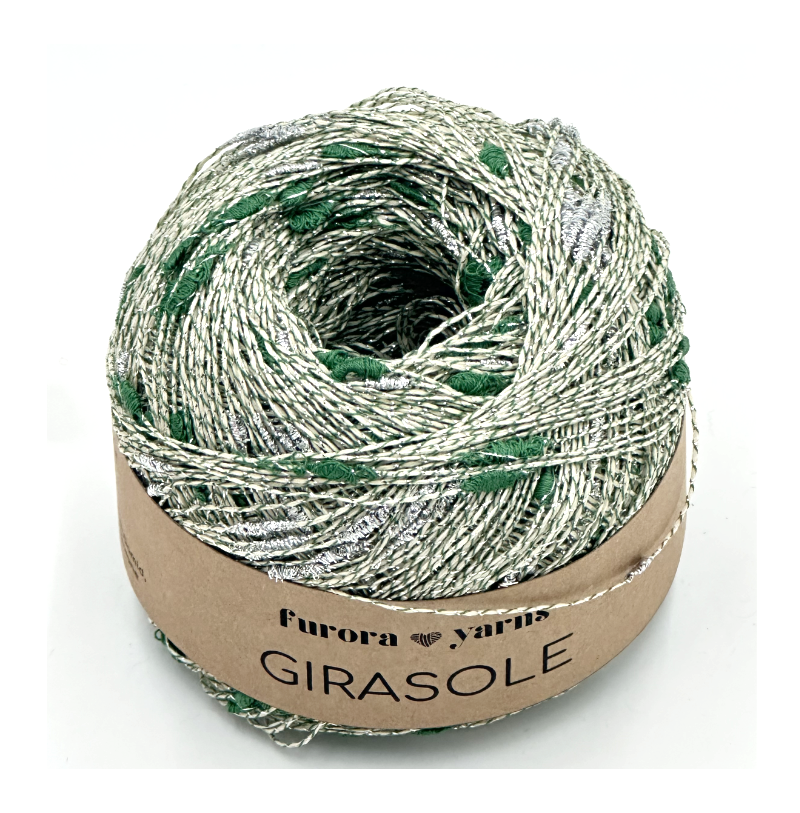 Włóczka GIRASOLE bawełna wiskoza  50g zielony