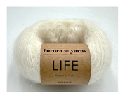 Włóczka wełna z alpaką i moherem LIFE natura 50g