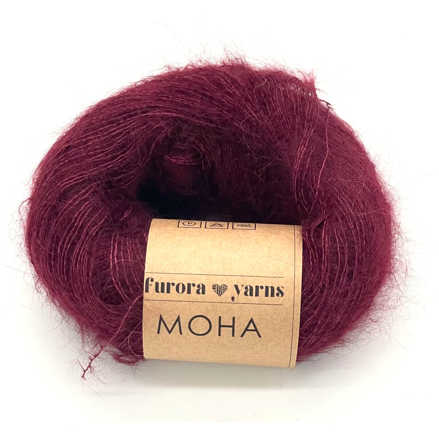 Włóczka super kid moher, jedwab MOHA 25g moc burgundu