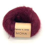 Włóczka super kid moher, jedwab MOHA 25g moc burgundu