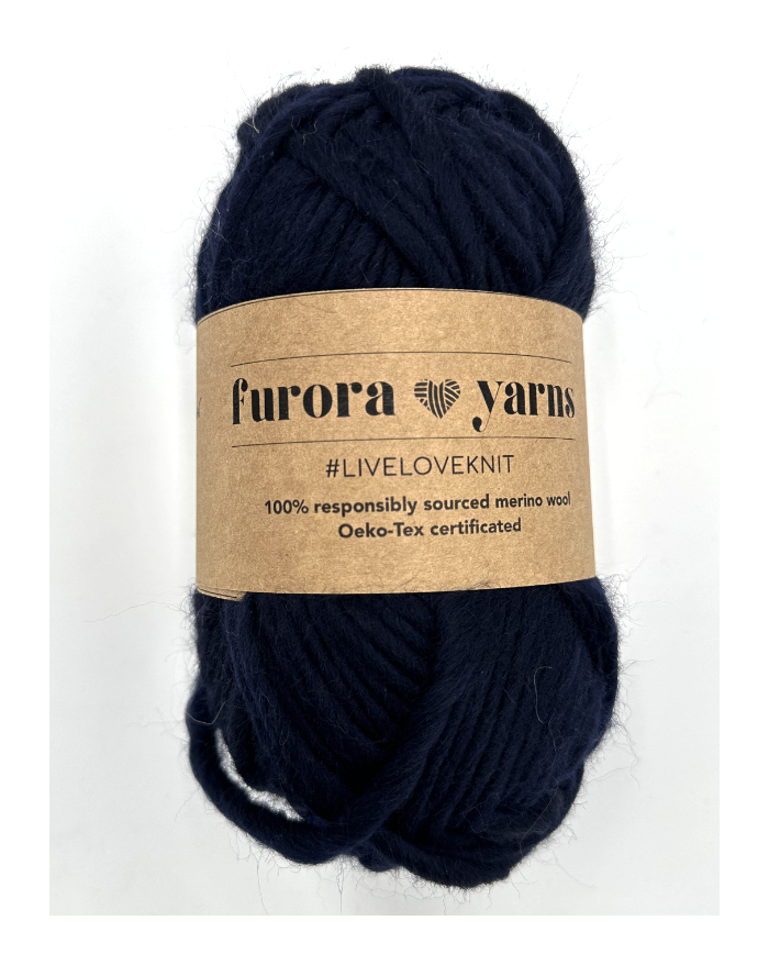 WEŁNA MERINO 100% MERRA głęboki granat 100g