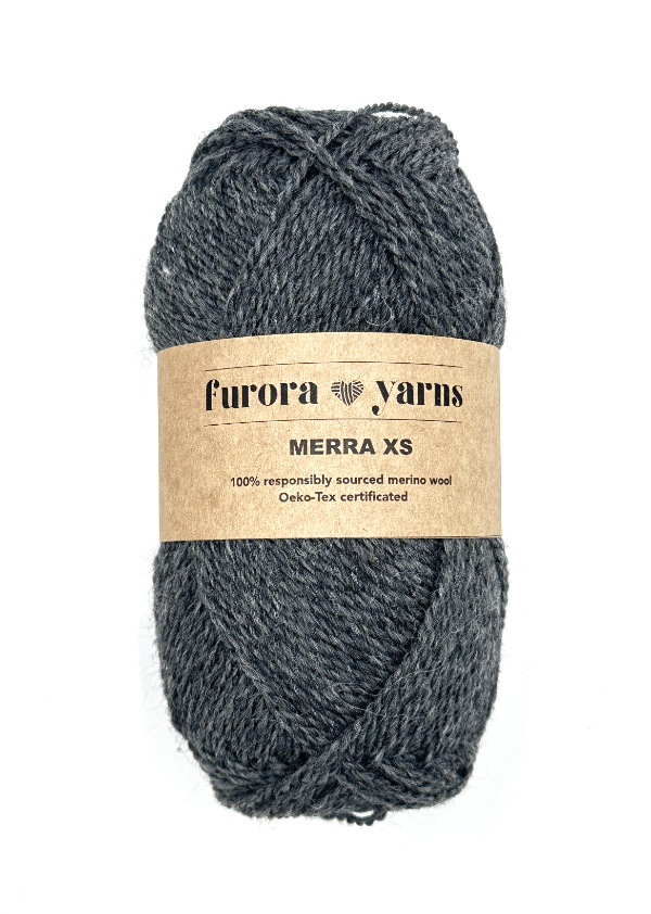 WEŁNA MERINO 100% MERRA XS ciemny szary 50g