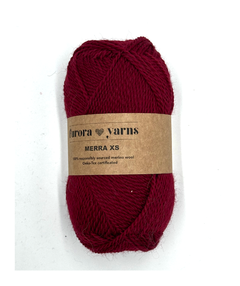 WEŁNA MERINO 100% MERRA XS jasny bordo 50g