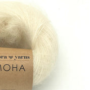Włóczka super kid moher, jedwab MOHA 25g natura