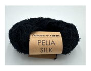 Włóczka wełna jedwab PELIA SILK czarny 50g