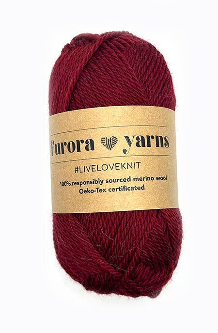 WEŁNA MERINO 100% MERRA SLIM jasny bordo 50g