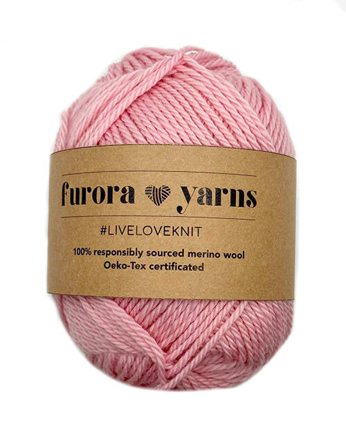 WEŁNA MERINO 100% MERRA SLIM jasny róż 50g