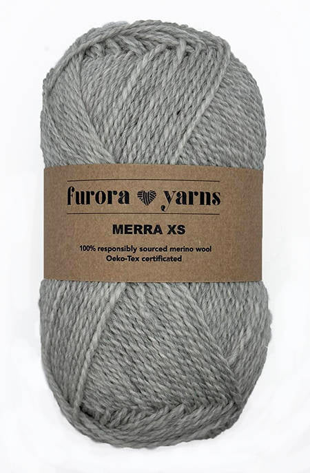 WEŁNA MERINO 100% MERRA XS jasny szary 50g