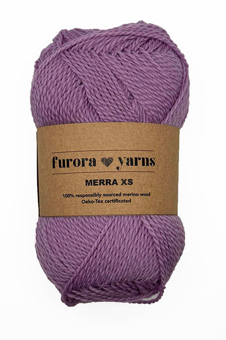 WEŁNA MERINO 100% MERRA XS lawenda 50g