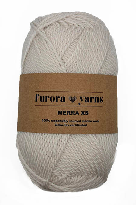 WEŁNA MERINO 100% MERRA XS śnieg 50g