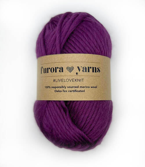 WEŁNA MERINO 100% MERRA bakłażan 100g