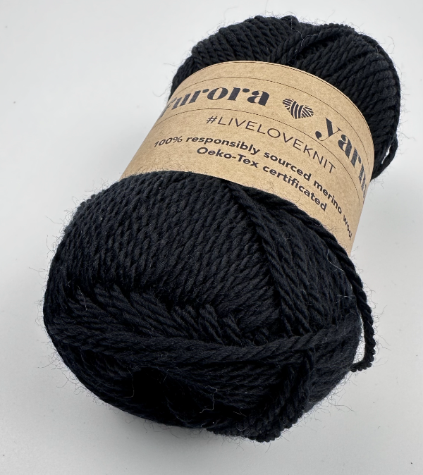 WEŁNA MERINO 100% MERRA SLIM głęboki czarny 50g