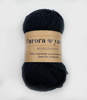 WEŁNA MERINO 100% MERRA SLIM głęboki czarny 50g