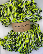 Wełna merino 100% FLUO ŻÓŁTY 100g