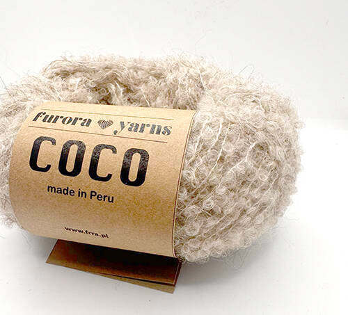 Włóczka wełna alpaka COCO 50g beż
