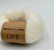 Włóczka wełna z alpaką i moherem LIFE natura 50g