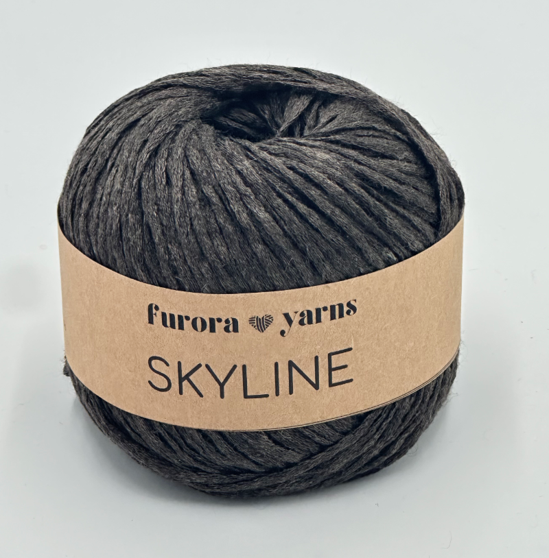 Włóczka SKYLINE bawełna jedwab  50g czekolada