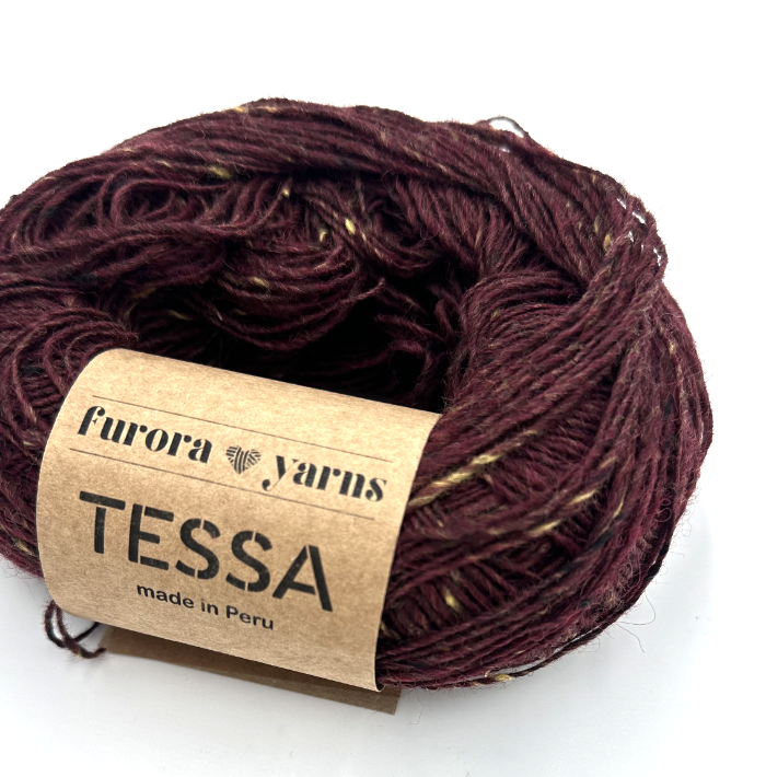 Wełna 100 % alpaka merino TESSA bordo