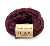 Wełna 100 % alpaka merino TESSA bordo