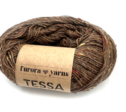 Wełna 100 % alpaka merino TESSA brąz