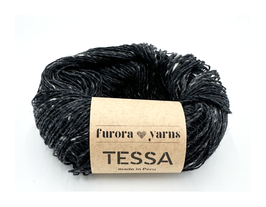Wełna 100 % alpaka merino TESSA czarny