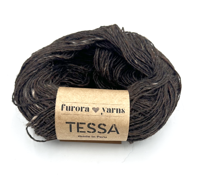 Wełna 100 % alpaka merino TESSA czekolada