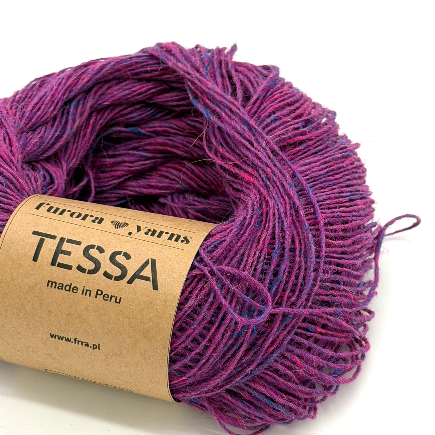 Wełna 100 % alpaka merino TESSA fiołek