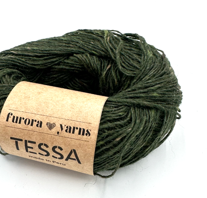 Wełna 100 % alpaka merino TESSA leśny