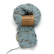 WEŁNA WOOLKA PRINT turkus 50g