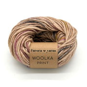 WEŁNA WOOLKA PRINT ciemny beż 50g