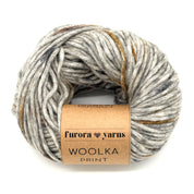 WEŁNA WOOLKA PRINT kamień 50g