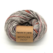 WEŁNA WOOLKA PRINT szary 50g
