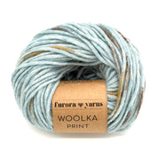 WEŁNA WOOLKA PRINT turkus 50g