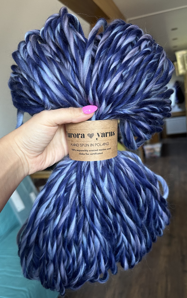 Wełna merino 100% WZBURZONE MORZE - 100g