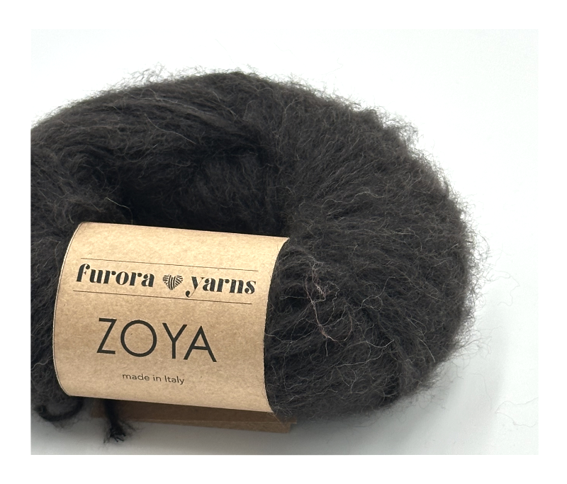Włóczka merino, baby alpaka, bawełna ZOYA  50g czekolada